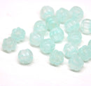 2.5mm hole mint green mixed 8mm melon shape beads - 20pc