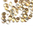 5x7mm Light brown teardrops, czech glass top drilled, AB finish, 50pc