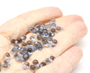 4x6mm Light gray blue small drops czech glass - 50Pc