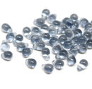 4x6mm Light gray blue small drops czech glass - 50Pc
