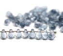 4x6mm Light gray blue small drops czech glass - 50Pc