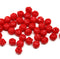 4mm Opaque red melon shape glass beads, 50pc