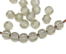 2.5mm hole gray 8mm melon shape beads - 20pc