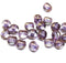 6mm Light purple Czech glass beads with luster, round cut, 20pc