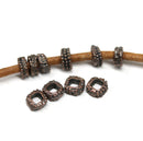 5mm Copper spacer square beads 2mm hole, 10pc