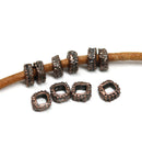 5mm Copper spacer square beads 2mm hole, 10pc
