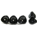 12x10mm Black bell flowers, Czech glass beads - 10pc