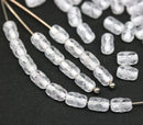 6x4mm Crystal clear czech glass rice beads stars ornament small oval beads 50pc