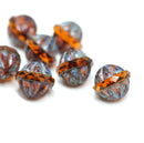 Picasso Czech glass topaz large fancy bicone beads for jewelry designs