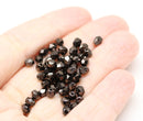4mm Metallic copper czech glass beads fire polished - 50Pc