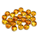 Bright topaz czech glass rondelle beads jewelry making supply