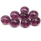 7x11mm Purple transparent puffy rondelle Czech glass beads, 8pc