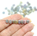 5x7mm Gray glass drops Mixed color small teardrop czech glass - 30pc