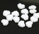 11x13mm Opaque white maple leaf beads, Czech glass leaves DIY jewelry