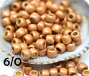 6/0 Toho beads permanent finish, Galvanized Matte Rose Gold PF551F - 10g