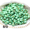 8/0 Toho beads, Frosted Galvanized Mint Green PF570F - 10g
