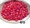 8/0 Toho beads, Transparent Rainbow Frosted Light Siam Ruby 165F - 10g