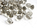4x6mm Transparent grey small drops czech glass, 50Pc