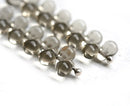 4x6mm Transparent grey small drops czech glass, 50Pc
