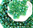 11/0 Toho Seed beads Transparent Rainbow Grass Green 167B - 10g