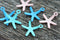 4pc Pink Starfish Charms Painted Metal Casting