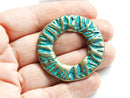 40mm Brass round ring donut pendant