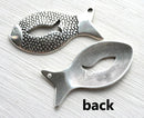40mm Antique silver fish Pendant