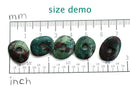 16mm Ceramic Rondelle cornflake Beads mix Blue Old Patina Teal 12pc