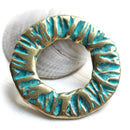 40mm Brass round ring donut pendant