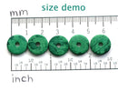 25Pc Dark Teal Green Ceramic rondelle beads 13mm