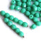 4mm Turquoise Fire polished czech glass beads, round spacers - 50Pc