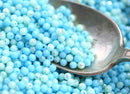 3mm Blue Green beads mix Czech glass small druk spacers - 8g