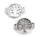 1pc Antique Silver Tree of Life Connector for flat leather ribbon