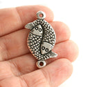 1pc Antique Silver fish connector pendant
