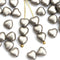 6mm Light bronze Heart, Metallic light yellow coated beads - 50pc