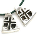2pc Antique Silver Geometry Triangle charms