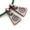 2pc Antique Copper triangle Spiral ornament charms 20mm