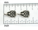 2pc Antique Silver Buddha figure metal charm
