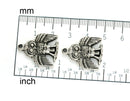 2pc Antique Silver Owl charms, thunderbird