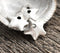 4pc Primitive Antique Silver Star charms 13mm