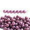 4mm Purple Pink czech glass round spacer druk beads - approx.70Pc