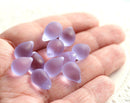 6Pc Dark topaz teardrops czech glass, Large glass Briolettes - 10x14mm