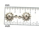 2pc Antique Silver Celestial Sun charms