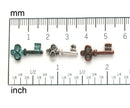 6pc Antique Silver Skeleton key charms