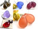 6Pc Green teardrop czech glass beads, Mint green briolettes - 10x14mm