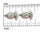 2pc Antique Silver Buddha face charms