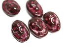 15x10mm Brown Glass Skull beads Halloween decor Czech glass beads - 4Pc