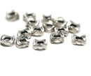 6mm Antique Silver square spacer beads 2mm hole Organic chunky 15pc