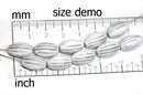 14x8mm White oval Large czech glass barrel beads Gold wash - 8Pc