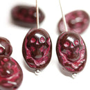 15x10mm Brown Glass Skull beads Halloween decor Czech glass beads - 4Pc